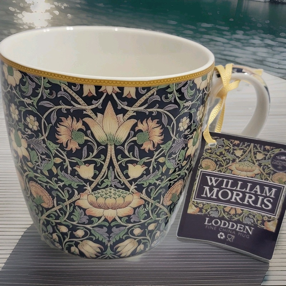 NEW William Morris LODDEN Fine China Coffee Tea Cup Ceramic Mug Floral Autumn